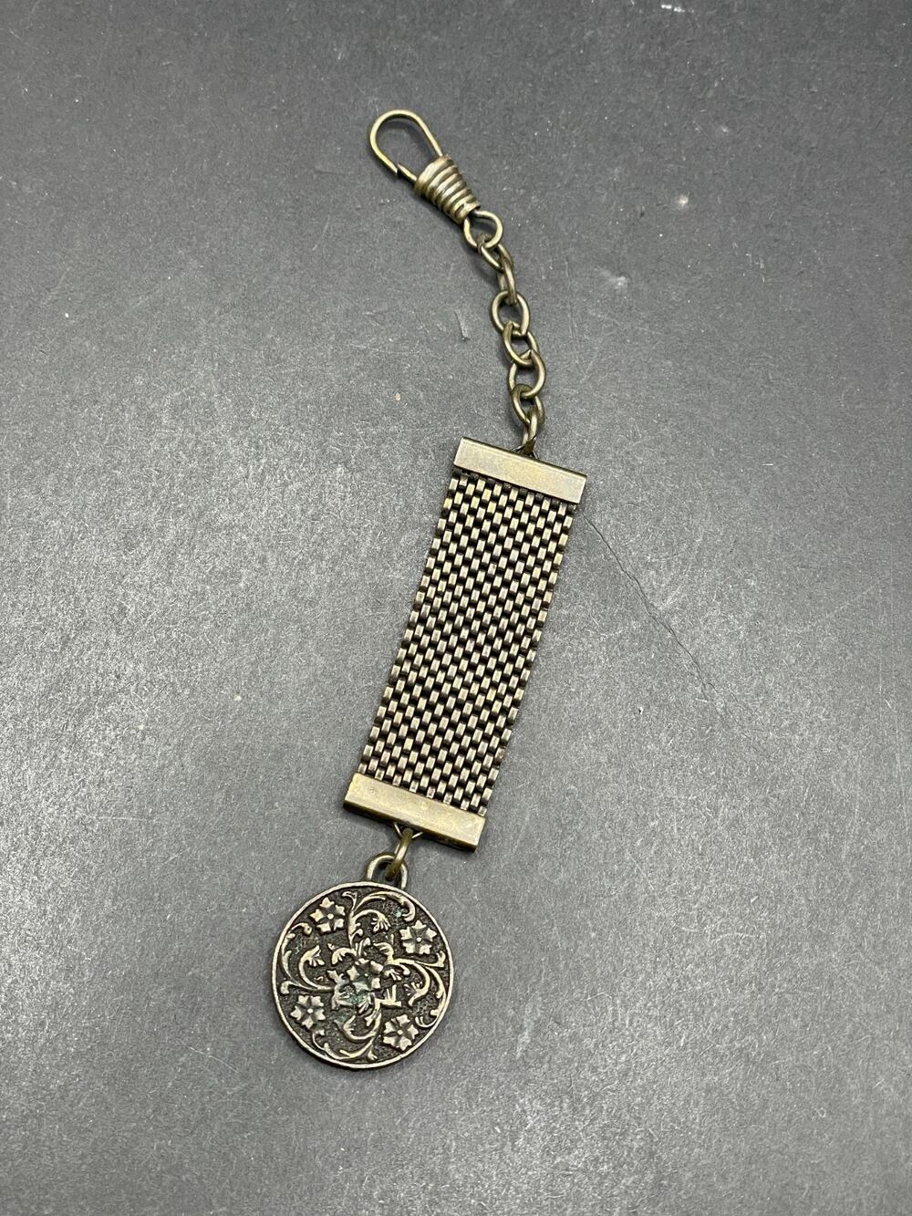 Vintage Westclox Brass Watch Fob Hunting Moose & Dog Medallion
